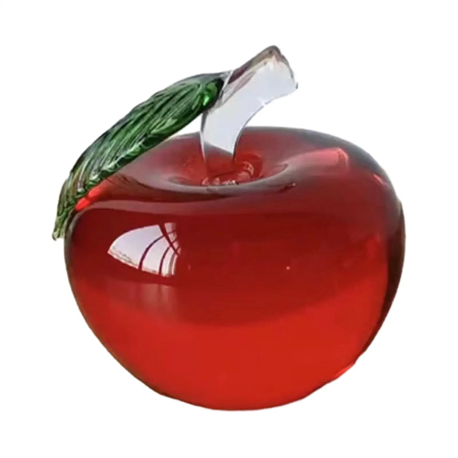 Figurines Pommes Cristal Lot De 6 – Presse-Papiers Artisanat – Décoration Table, Bureau, Maison – Ornement Scintillant