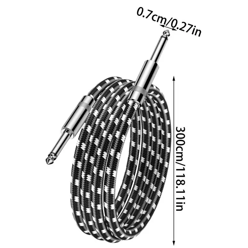 エレキギターコード 10 フィート楽器ケーブルエレキギター用ストレートコネクタプロフェッショナルシールド線キーボード用