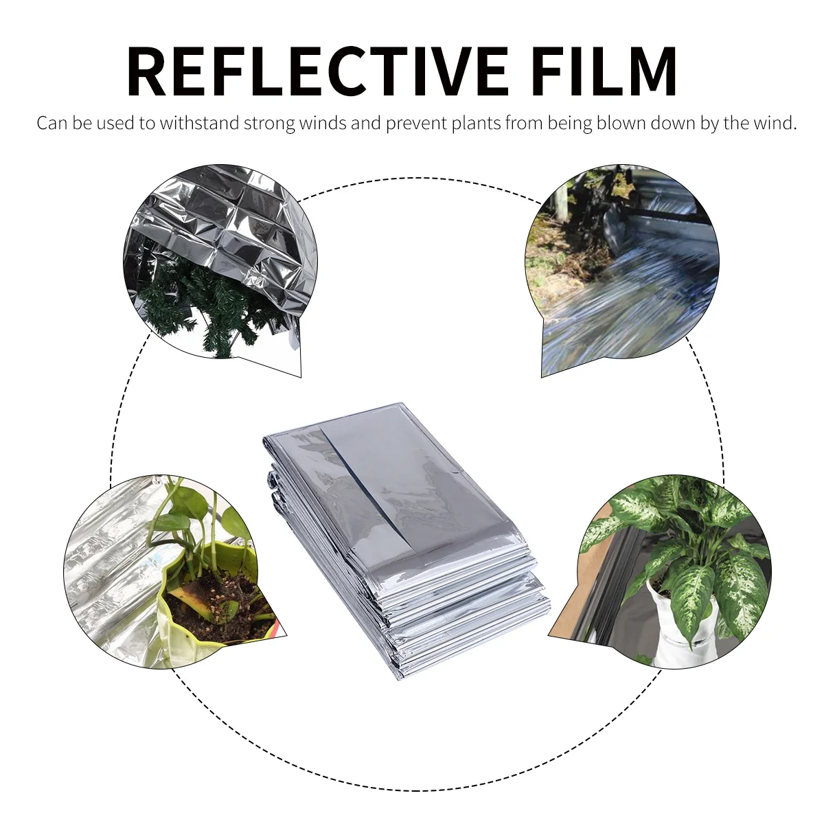 

Reflective Film Garden Reflectors Silver Warm Paper Durable Foldable Insulating Greenhouse Plants Growth Helper Garden Supplies