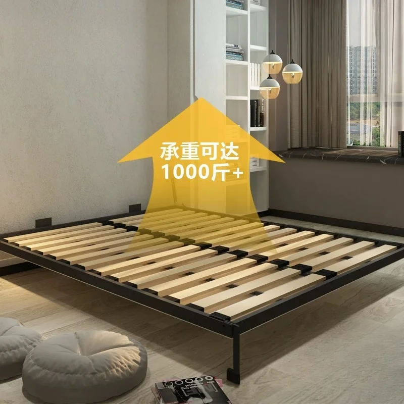90x200cm Frame Space Saving Single Bed Wooden Heavy Duty King Queen Size Full Bedroom Bed Home Letto Matrimoniale Home Furniture