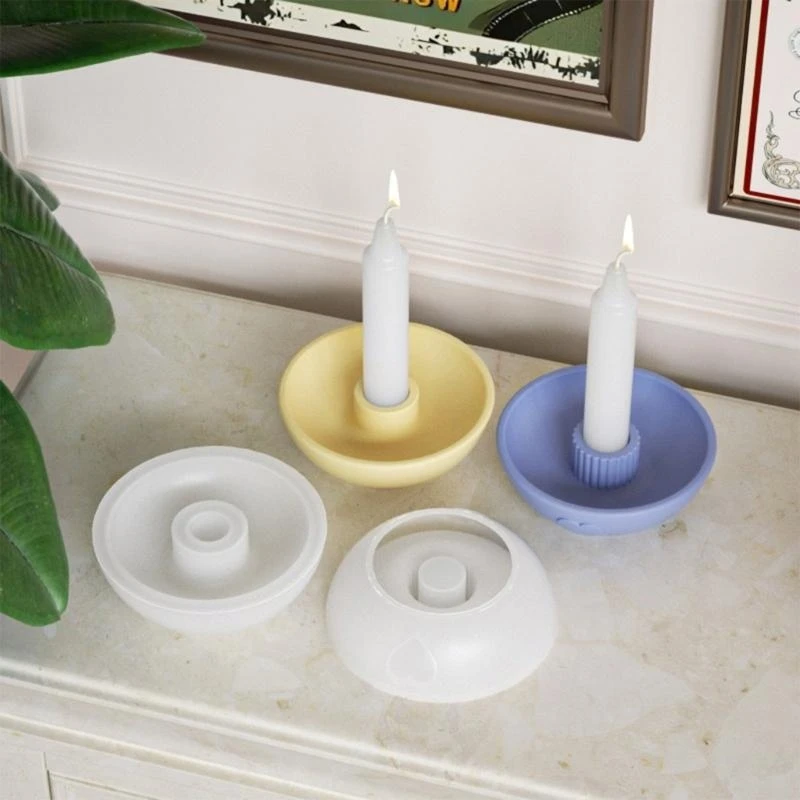 E8BD السلطانية قوالب السيليكون لراتنجات الايبوكسي عمود شمعة حامل الجبس الديكور السيليكون الشمعدان قوالب ل حامل شموع