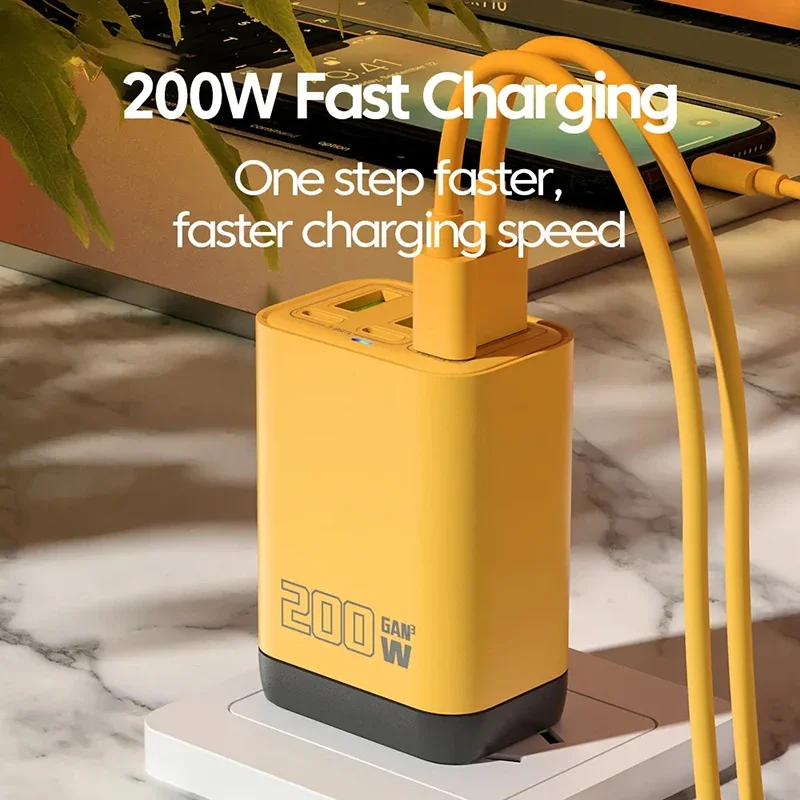 شاحن Xiaomi 200W 6 Port USB شحن سريع للغاية USB-C Type C محول شاحن الهاتف المحمول لهاتف iPhone Samsung Xiaomi #6