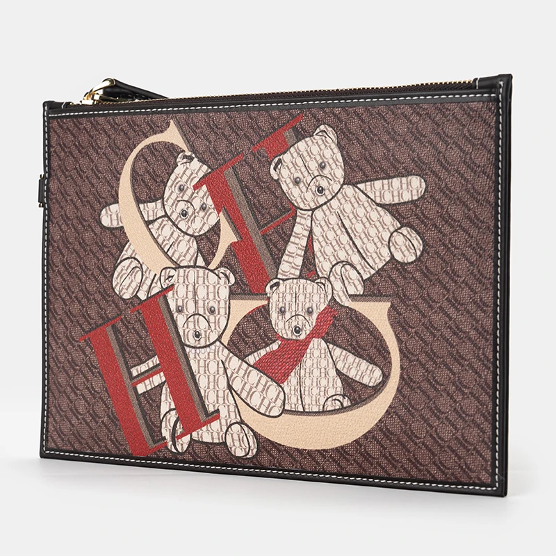 

CH Classic Fashion Versatile Women's Envelope Bag, Square Light Luxury Brand, Simple Style Zipper Design Women's Clutch