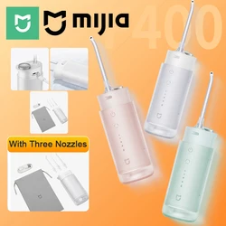 MIJIA F400 Oral Irrigator, Cordless Portable 4 Mode 200mL Rechargeable Flossers Pick, IPX7 Waterproof Electric Oral Waterflosser