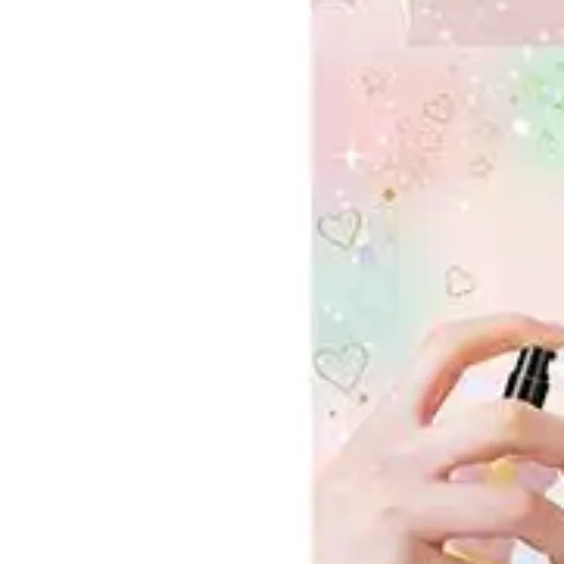 Portable Refillable Spray Bottle 0.17oz, Heart Shaped Magic Wand Atomizer, Mini Makeup Water Spray
