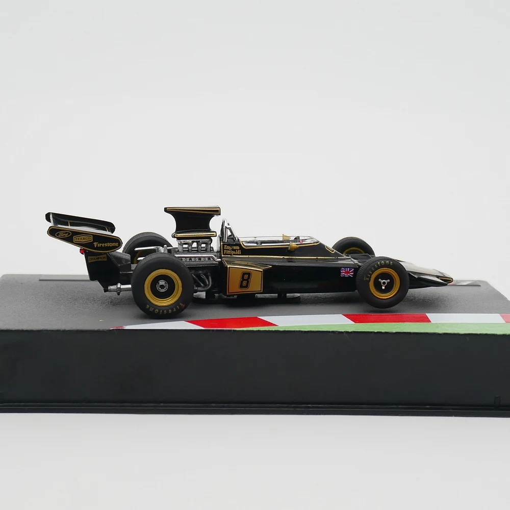 Ixo-metal modelo de carro de corrida, modelo do modelo do modelo do carro, o lótus 72d, o fittipaldi, o modelo do carro, o modelo é 1:43