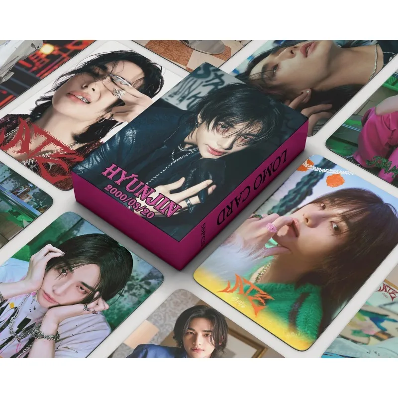55 قطعة/المجموعة/مجموعة Kpop الجديدة Ablum ATE Lomo بطاقة Hwang HyunJin صور طباعة صور بطاقة الصور لمحبي جمع البطاقات البريدية الهدايا