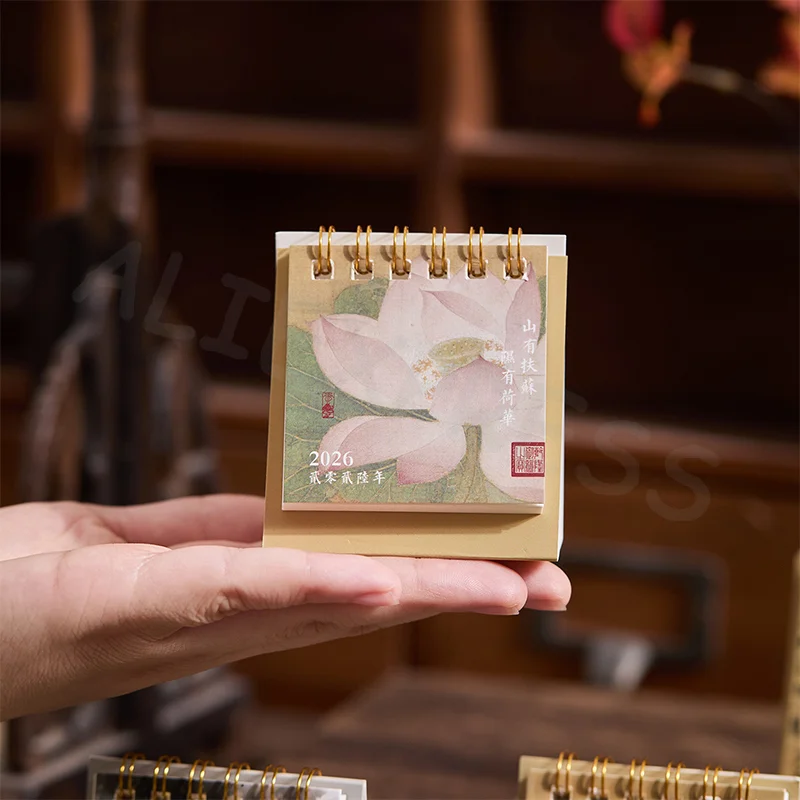 

Small Desktop Decoration Office Stationery for Business And Creative Women 2026 Mini Desk Calendar Simple Creative Coil Planner