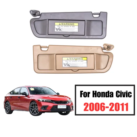 Car Sunshade Sun Visor With Mirror for Honda Civic 2006 2007 2008 2009 2010 2011 OEM 83280-SNA-W01ZB Left/Right Side