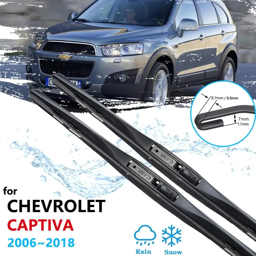 

for Chevrolet Captiva 2006~2019 Holden Daewoo Winstorm Car Wiper Blades Front Windshield Brusdes Accessories 2010 2016 2017 2018