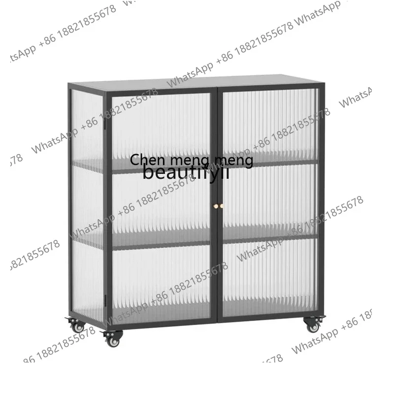 cn8350 LHY zq Modern Minimalist Changhong Glass Sideboard Cabinet Small Nordic Restaurant Living Room and Kitchen Entrance Rack