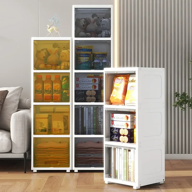 

35CM Storage Cabinet Multi-purpose Flip drawer Layered Storage for Living Room Kitchen Bathroom Bookcase Shoe Cabinets