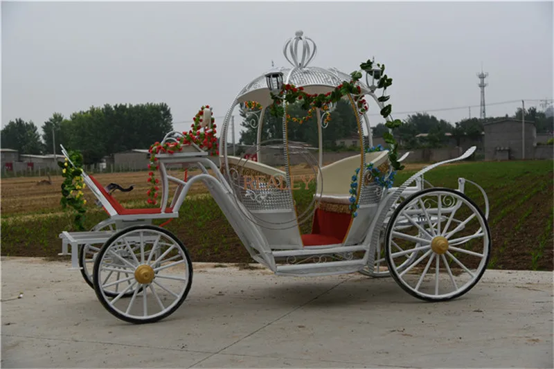 Hot Sale Electric special transportation Pumpkin Horse Carriage for Sale Horse Wagon white Manufacturer