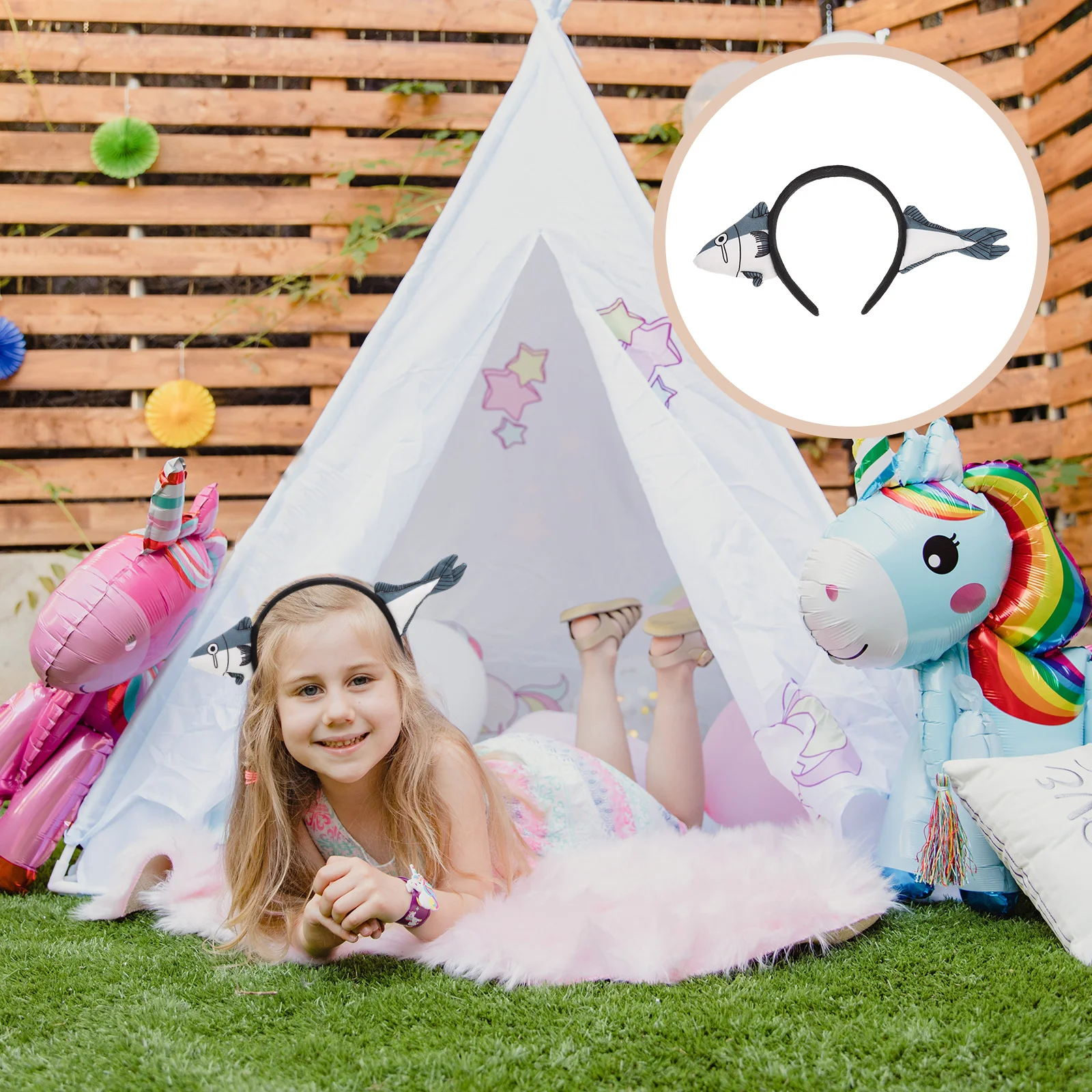 

2Pcs Interesting Cosplay Headbands Cute Children Headwear Halloween Party Hair Decors Eyecatching Festival Headdress