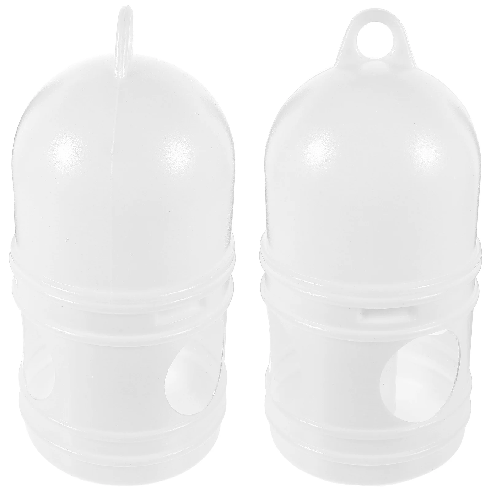 

2 Pcs Pigeon Water Drinking Fountain Clear Feeder Cup Plastic Feeding Dispenser