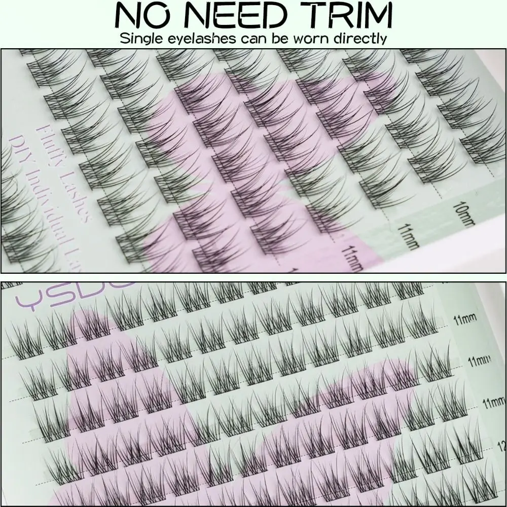 Kein Kleber erforderlich, natürliches Aussehen, falsche Wimpern, Wispy, wiederverwendbar, DIY-Wimpernverlängerungen, keine Entfernung erforderlich, selbstklebende Wimperncluster
