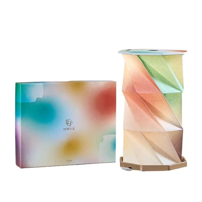 

National Museum of China peach blossom cave glaze rotating paper lamp