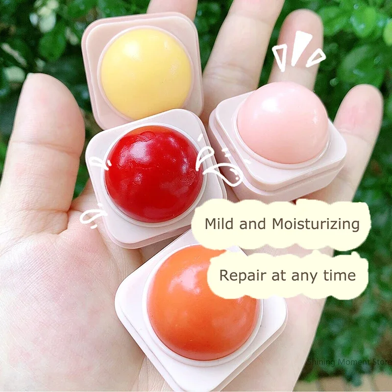 Mini Pudding Temperature Change Lip Balm Lasting Nutritious Lipstick Peach Lip Care Lipstick Base Transparent Repair Lipgloss