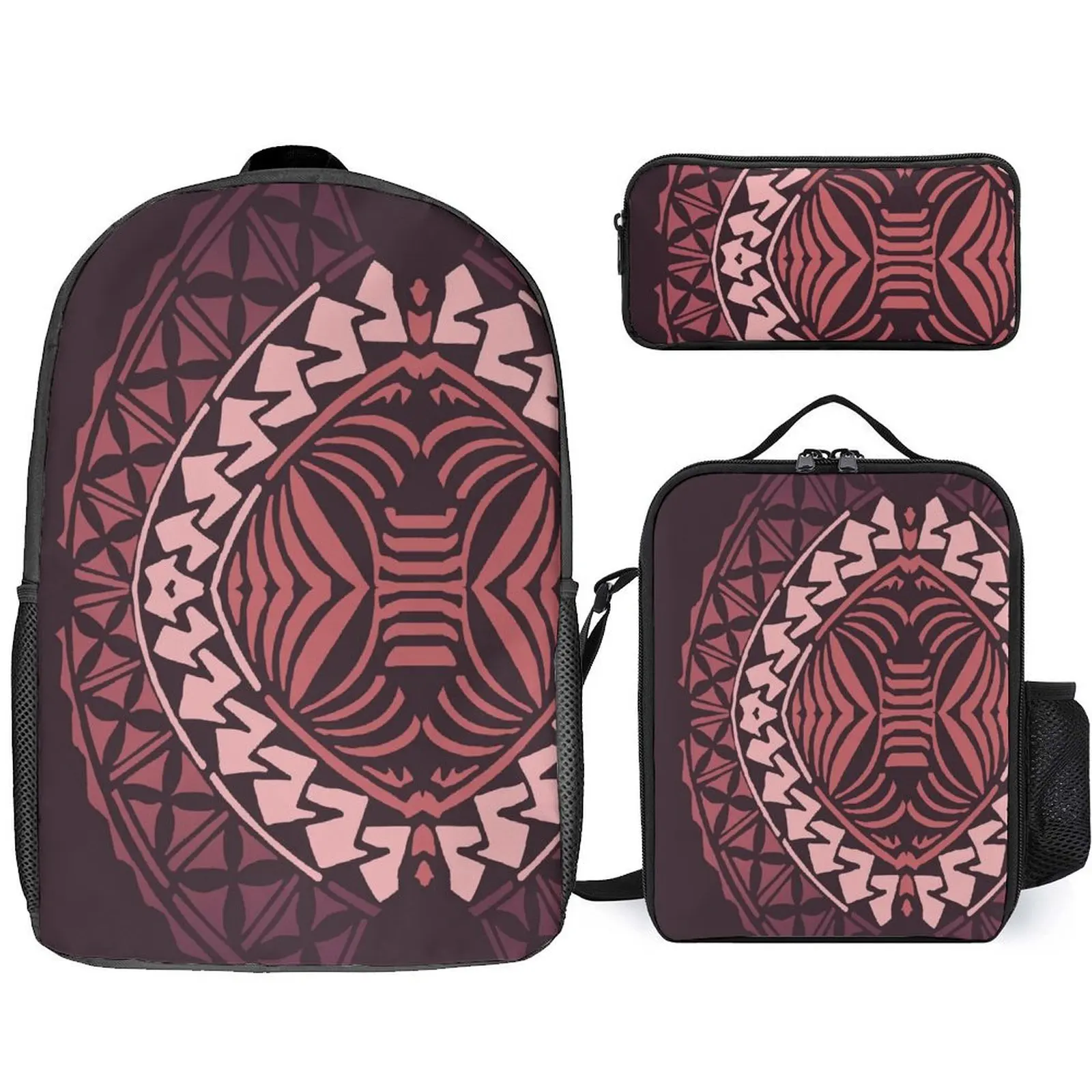 

Water Resistant Custom Pack Padded Pen Case Thermal Lunch Bag Adjustable Straps Travel Ready Polynesian