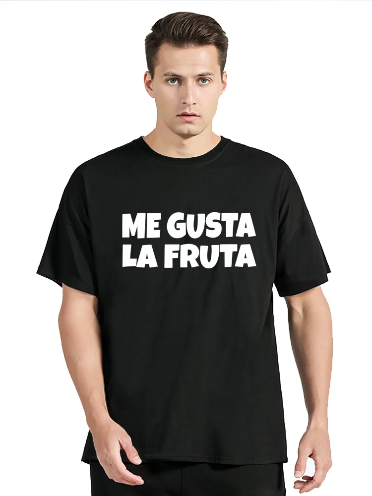 Me Gusta La Fruta t-shirt I Like Fruits Spanish Meme t shirt For Men Women Casual Unisex Clothing Oversized Tshirt