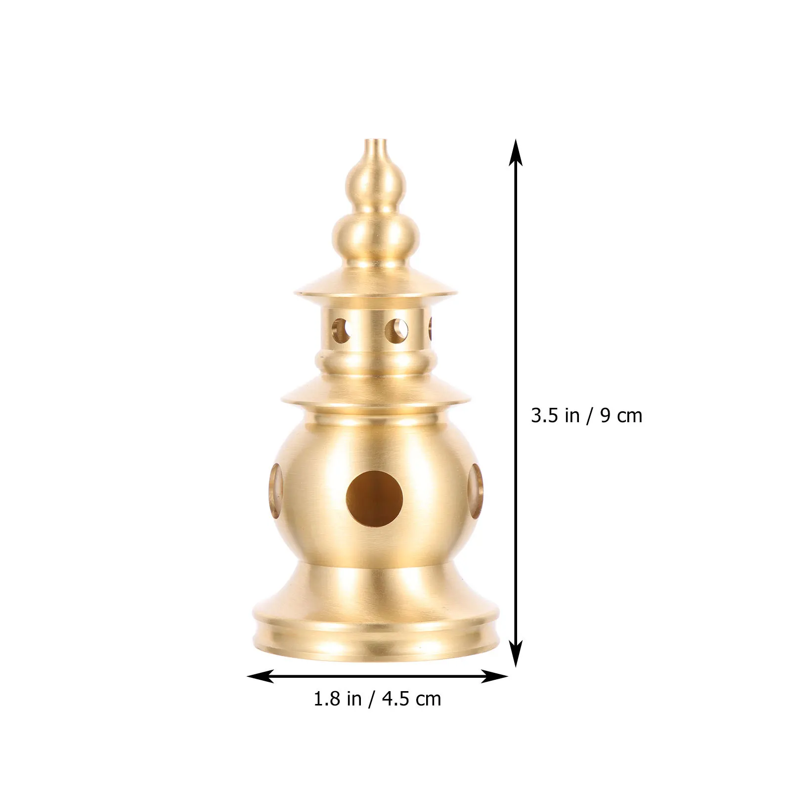 

Copper Incense Stove Decorative Aroma Burner Small Portable Lightweight Desktop Censer Holder for Home Office Purify