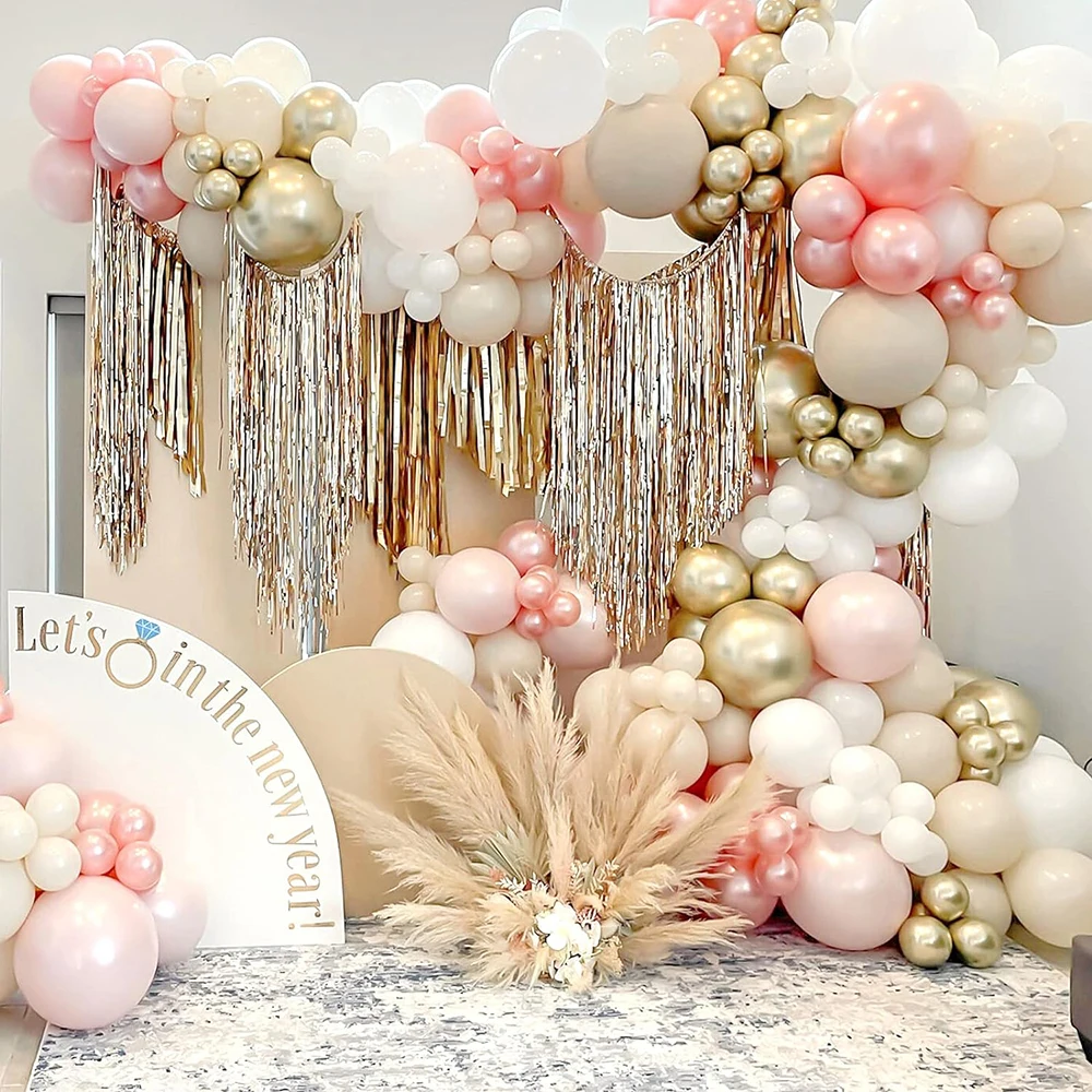 Sand White Balloons Arch Kit White Sand Ballon Garland Kid 1st Birthday Party Decor Wedding Baby Bridal Shower Decoration Globos