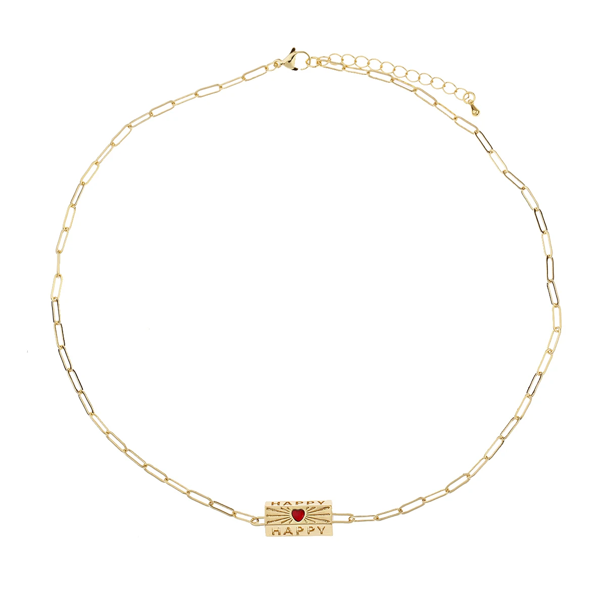 Enamel Copper Dripping Oil Pendant Necklace for Women Fashion Party Jewelry Lucky Art Punk Hip Hop Charm Gold Color Choker - Image 2