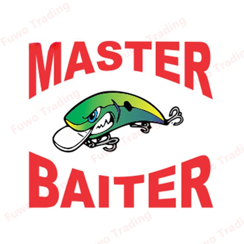 Chew on This Lure Sticker for Tackle Box Toolbox Boat Waterproof Vinyl Decal Cartoon Fine Fishing Lure Car Stickers Decor PVC