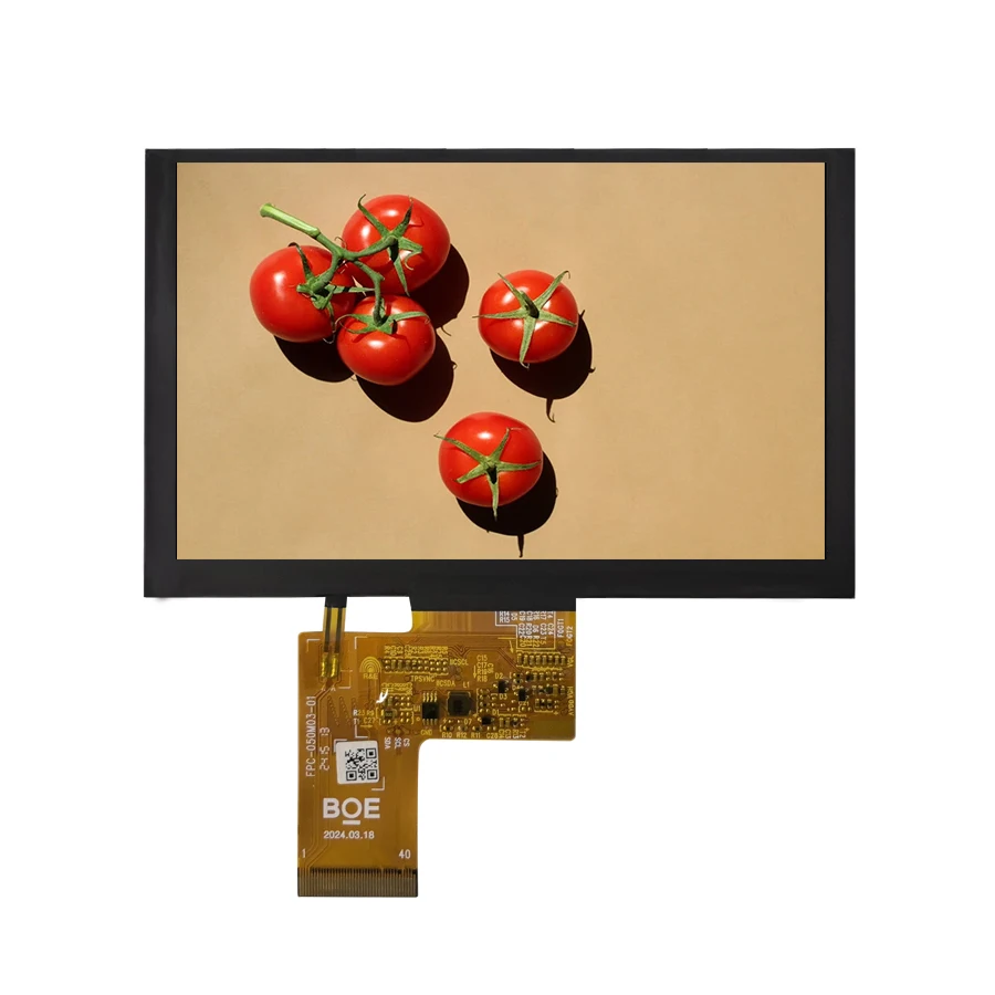 5 Inch 800×480 Transflective TFT Sunlight Readable and Super Low Power TFT LCD Module with RGB Interface