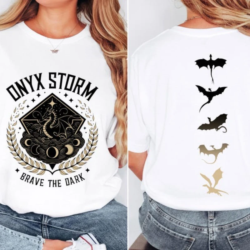 قميص Onyx Strom Fourth Wing، Basgiath War College Dragon Rider، Violet Sorrengail، Zaden Riorson، Riders Quadrant، قارئ الخيال #2