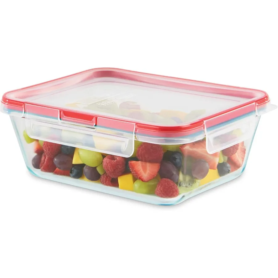 

Стеклянный контейнер для хранения продуктов Pyrex Freshlock, герметичные запирающиеся крышки, морозильная камера, посудомоечная машина, безопасная для микроволновой печи, 8 чашек