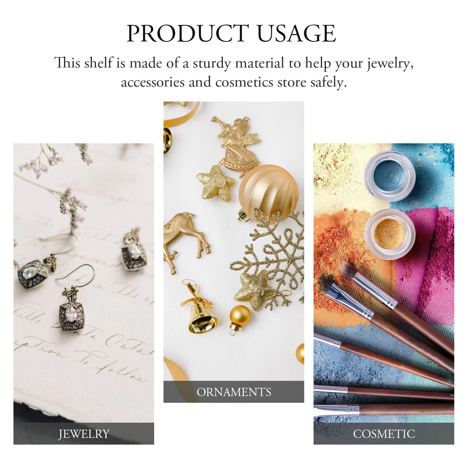 

1Pcs Jewelry Holder Rack Three-Level Plastic Stand for Earrings Necklaces Display Storage Storage Rack Jewelry Holder Stand