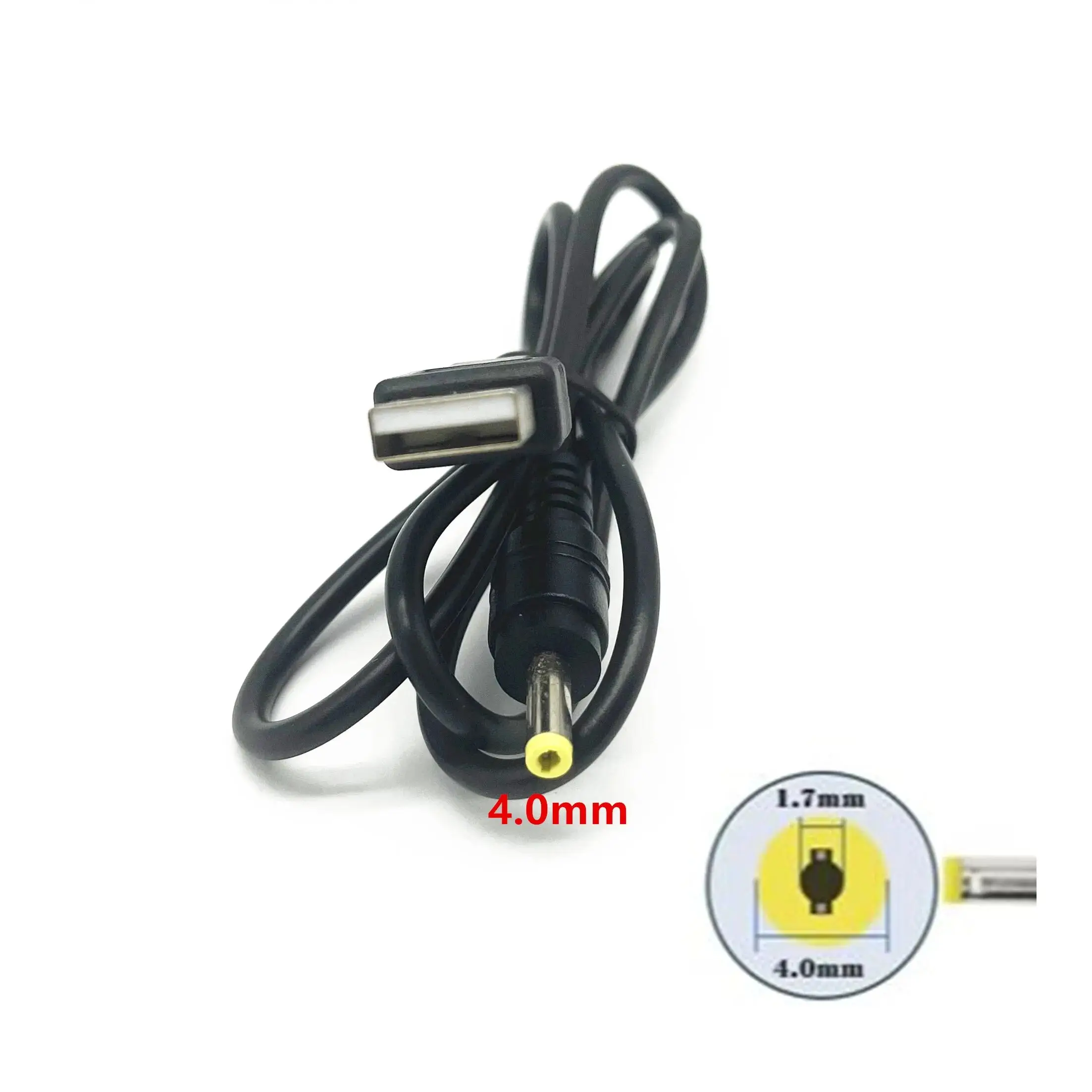 80cm 5V USB To DC Power Charging Cable Charge Cord 4.0x1.7mm Plug 5V 1A Power Charging Cable for PSP 1000/2000/3000