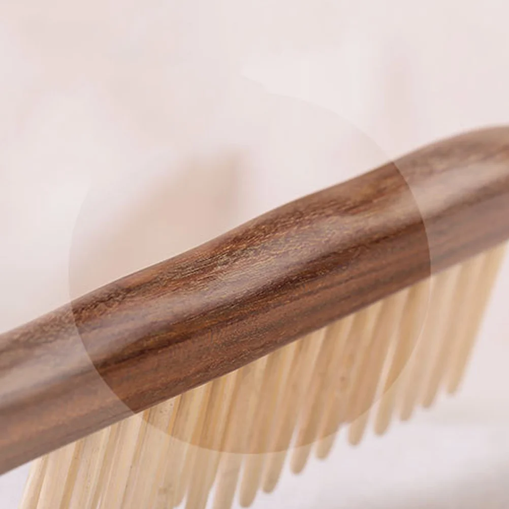 Hairdressing Accessories Practical Comb Double Row Double-Row Teethed Bamboo Natural Wood