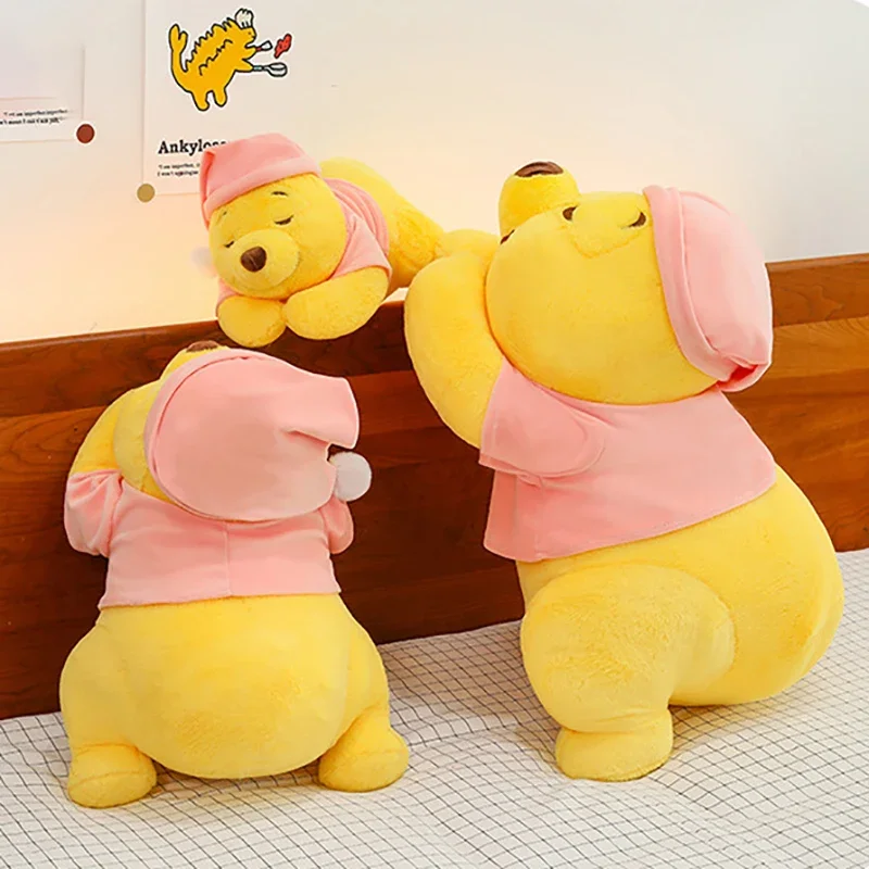 Disney Plüschtiere Winnie The Pooh Sleeping Kawaii Anime Plüschpuppe 35-85 cm Pooh Bär Gefülltes Kissen Geburtstagsgeschenk für Kinder