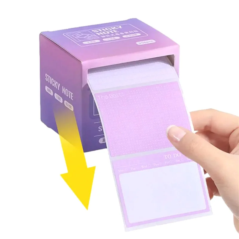 1PC Pull Out Sticky Notes Note Paper Roll Removable Pull Out Note Box Small Note Pad Writing Notes For Painting Students Teacher