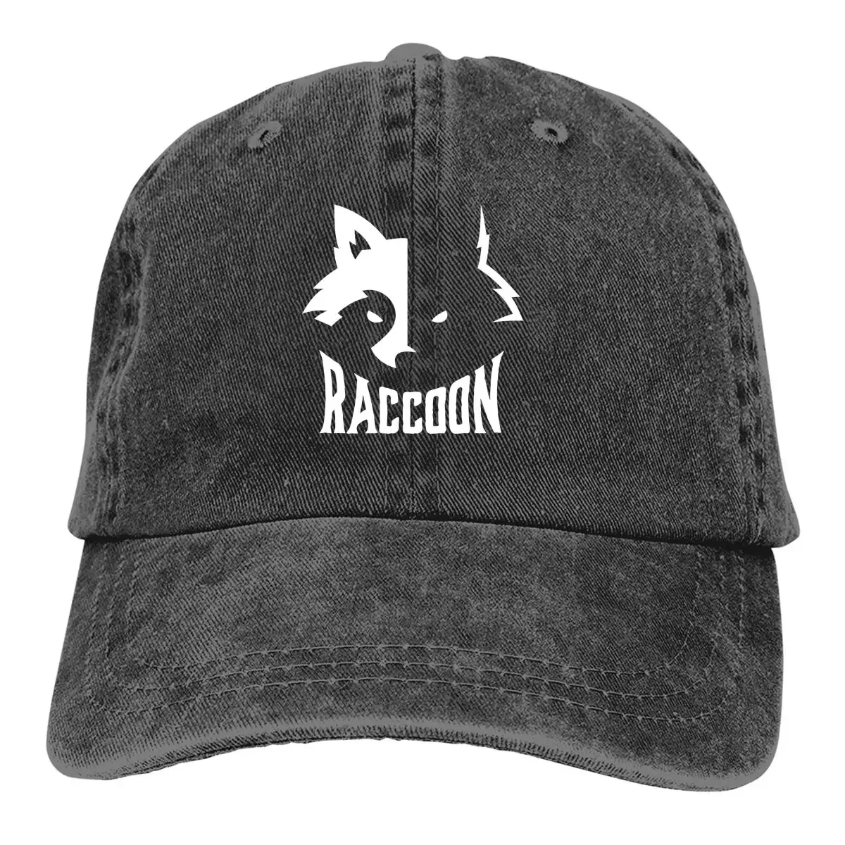 

Black White Raccoon Baseball Cap Men Hats Women Visor Protection Snapback Raccoon Lover Caps