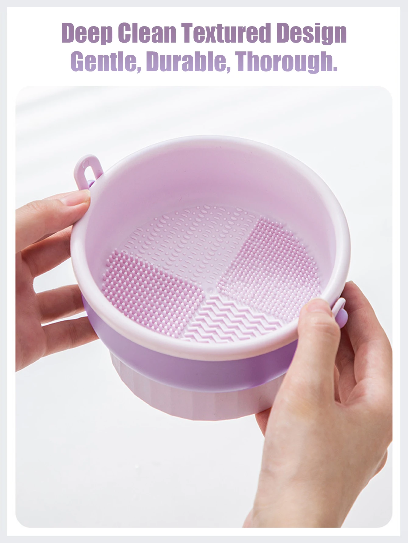 Bol de nettoyage pour pinceaux de maquillage, tout-en-un, support de lavage sec et de rangement, outil de nettoyage doux sans dommages pour brosses, éponges et mélangeurs