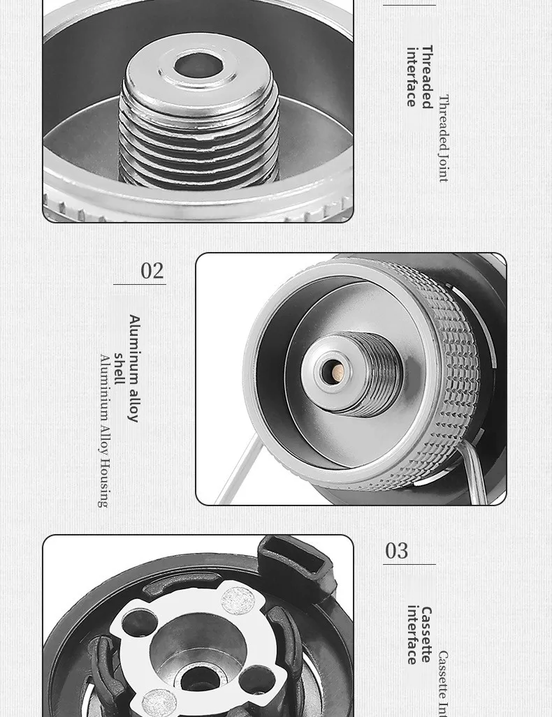 Butan Adapter Mit Halterung Outdoor Butan Gas Umwandlung Joint Camping Herd Adapter Schraube Ventil Ausgang Düse Flasche Adapter – Detail 11
