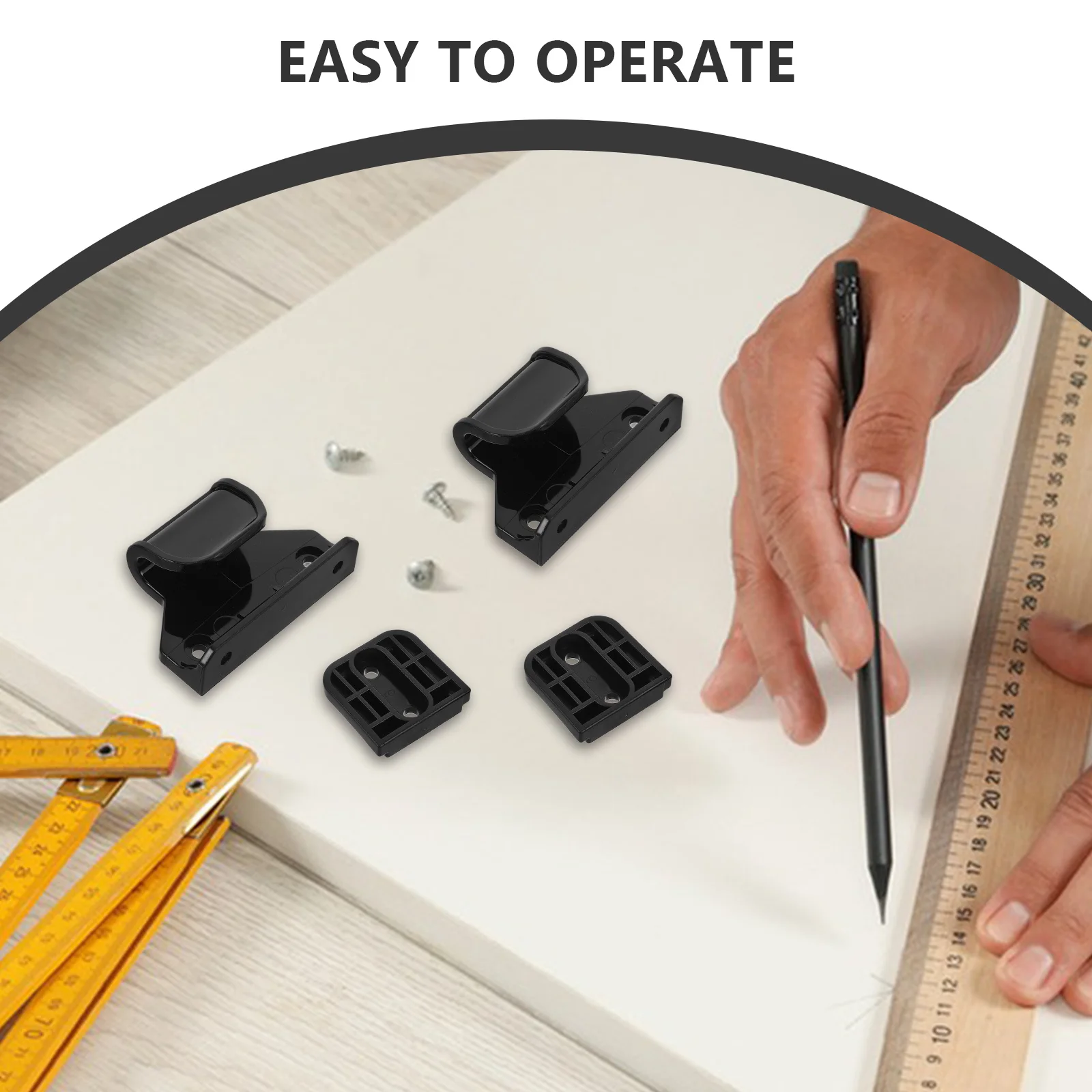 1 مجموعة 1 مجموعة قابل للسحب بوابة الطفل مجموعة أدوات الأسود لدرج المدخل داخلي في الهواء الطلق سلامة الحيوانات الأليفة الطفل السكك الحديدية مزلاج قوس جبل #3