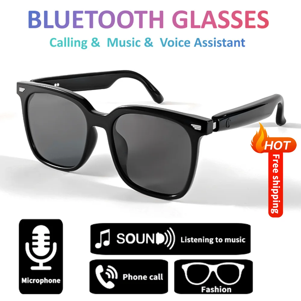 Smart Wireless Bluetooth Glasses Polarized UV400 Eye Protection Earphone Sunglasses Cycling Driving Fishing Listen Music Calling