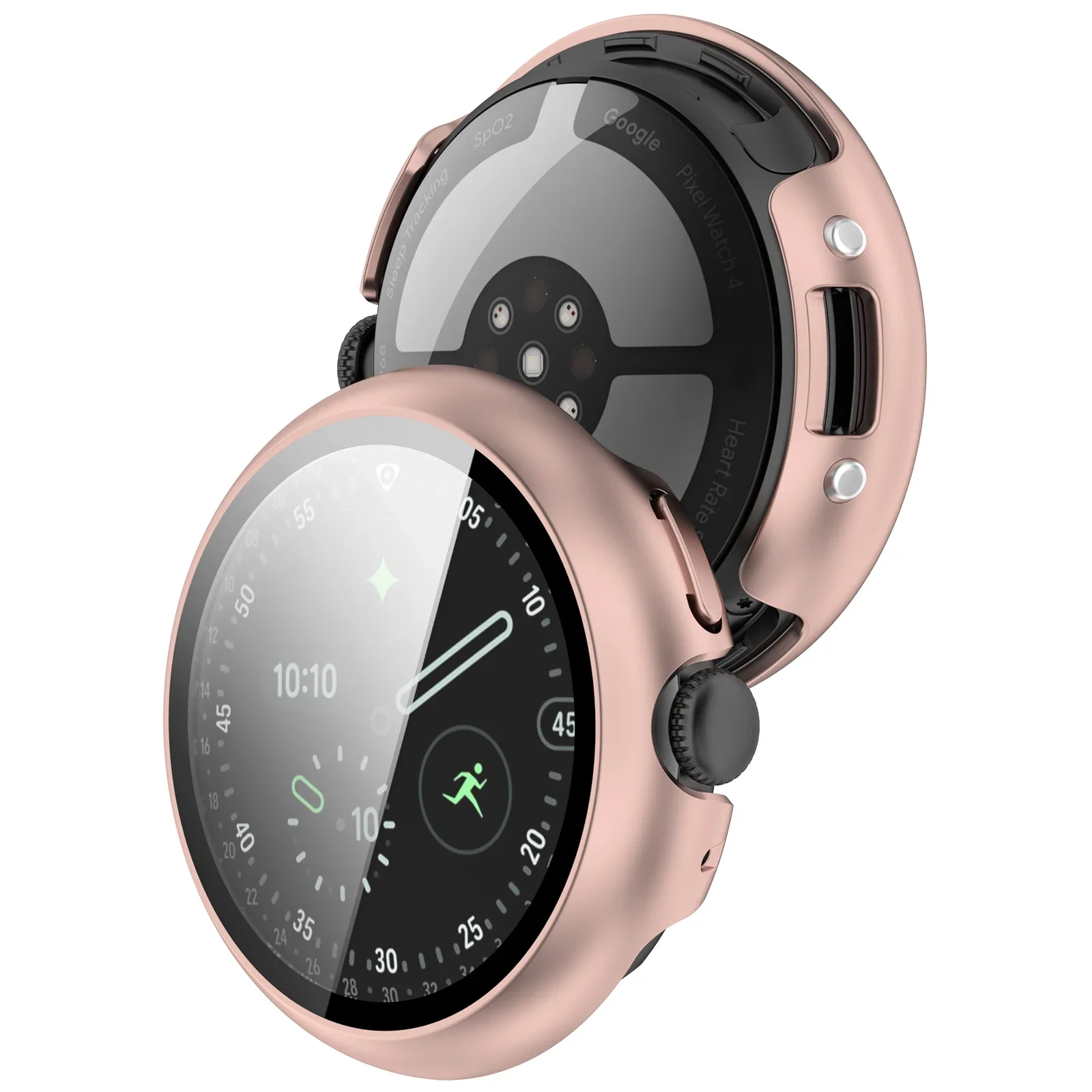 Gehärtetes Glas + Hülle für Google Pixel Watch 5 41mm 45mm, Hart-PC Rundumschutz-Bumper mit Displayschutzfolie für Google Pixel Watch 4 – Detail 18