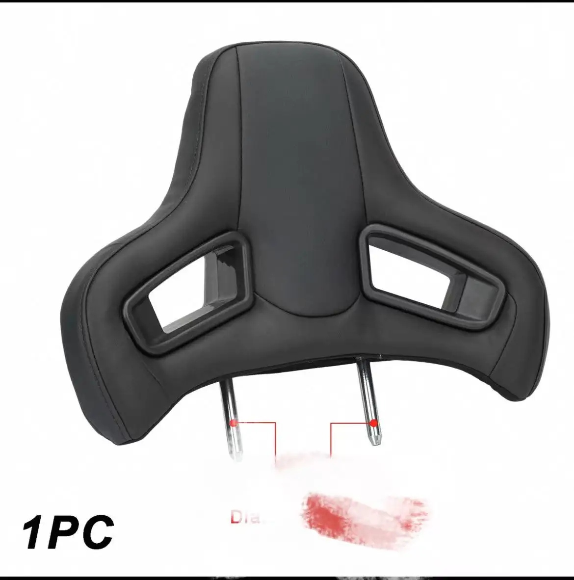 Design Racing Style Car Headrest PU Leather with Lightweight Cold Inje-ction Foam