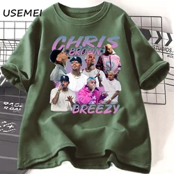 Chris Brown Breezy T-shirts Hip Hop 90s Graphic T Shirt Casual Cotton Short Sleeve Tshirt Round Neck Women Men Streetwear