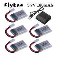 Drone Battery 3.7V 180mAh Battery Charger Sets for H8mini JJRC H2 H8 H48 H8Mini RC Quadcopter Battery Spare Parts