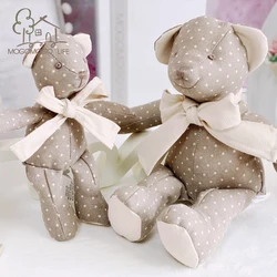 Luxury 18cm Handmade Cotton Linen Teddy Bear Cloth Doll Fat Round Baby Sleep Cuddly Appease Doll High Quality Soft Toys