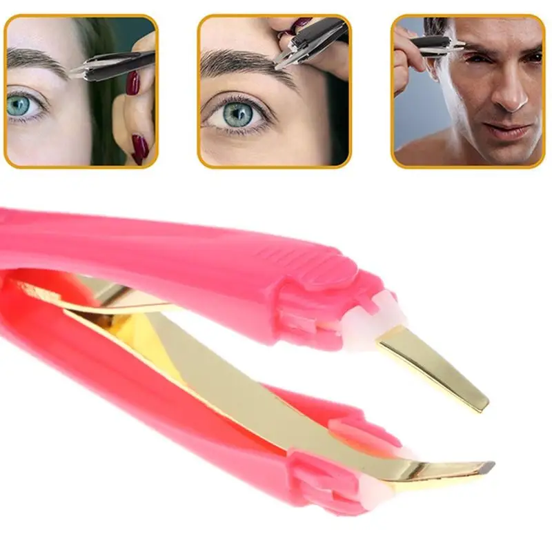 Einziehbare Gesichtshaar- und Bartentfernungs-Pinzette für Augenbrauen, automatisch, aus rostfreiem Stahl, rostfrei, Schönheits-Haarentferner, Make-up-Werkzeug – Detail 3