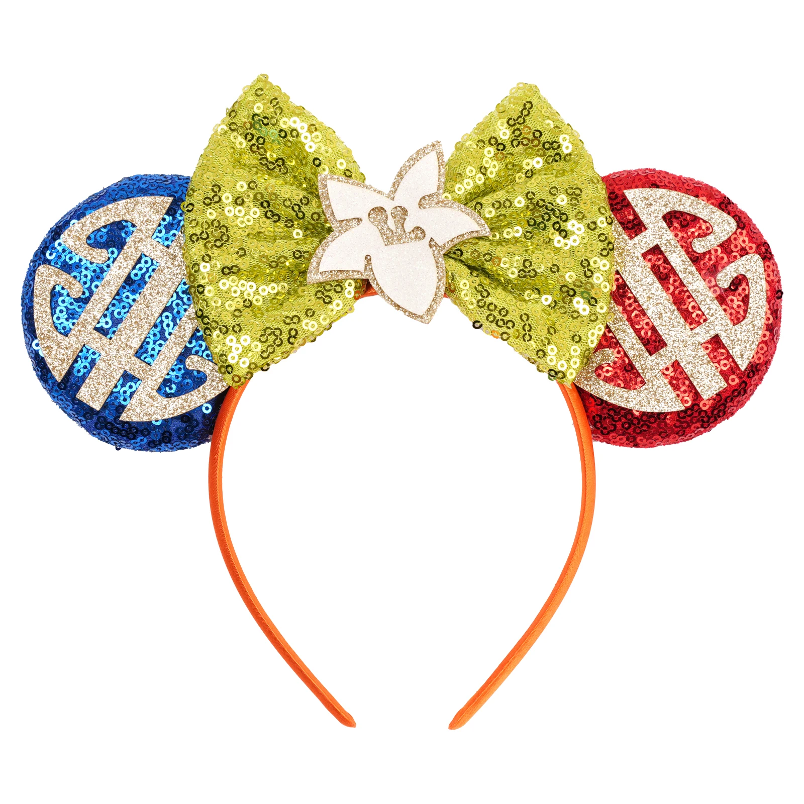 Mulan Disney Haarband Mädchen Cartoon Anime Kleidung Ohren Stirnband Kinder Magnolia Blume Pailletten Bogen Haar Zubehör Frauen Karneval