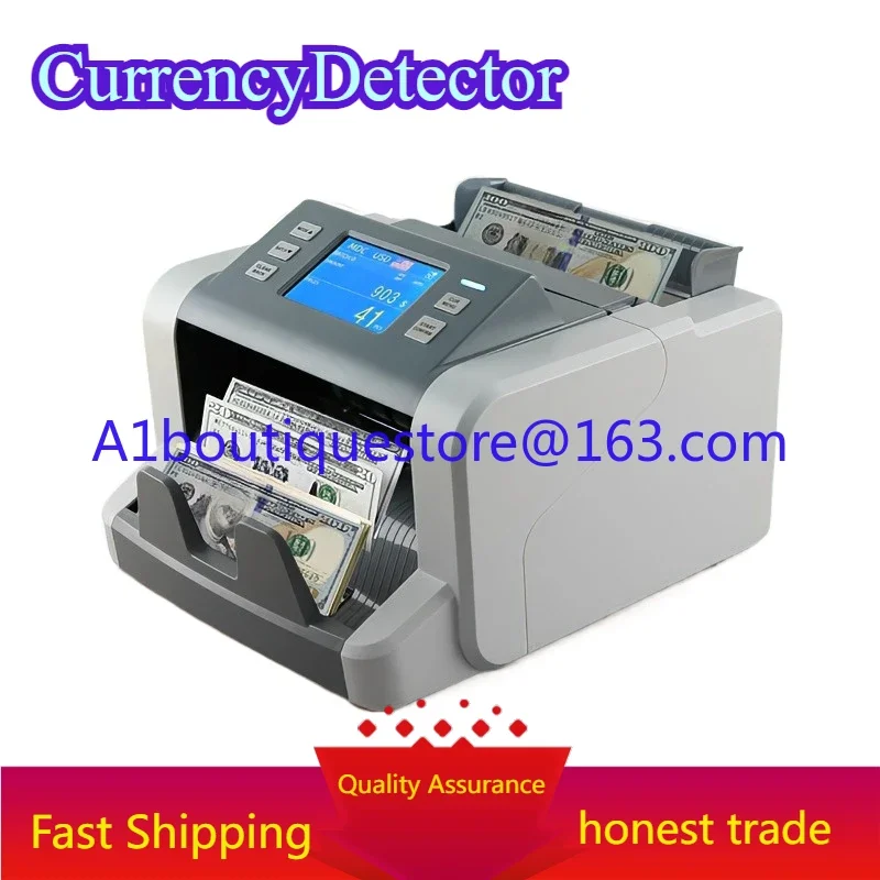 Multi-currency banknote counter Total amount Multi-currency banknote detector