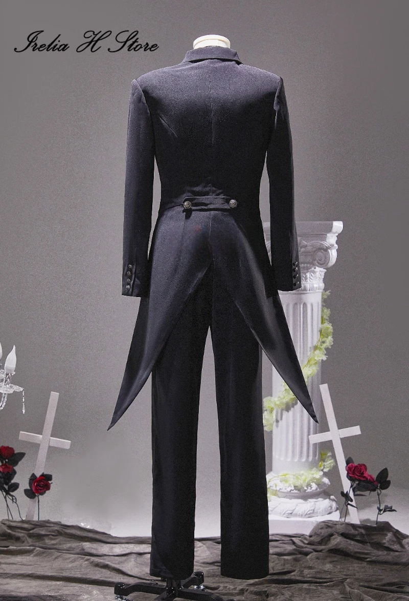 Irelia H Store Black Butler Sebastian Cosplay Costume Anime Game Sebastian Uniform Suit Halloween Costumes image 3